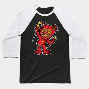 VooDoo Kitty Cat Doll Kansas City Colors Baseball T-Shirt